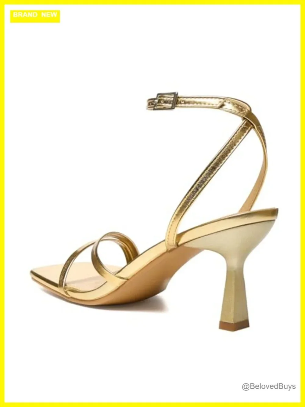 Women's Strappy Kitten Heels Square Open Toe 2.7